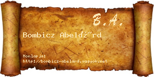 Bombicz Abelárd névjegykártya